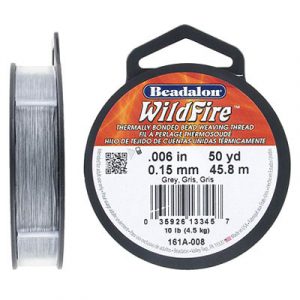  Wildfire Thermal Bonded Beading Thread .008 Inch - Black - 50 Yd